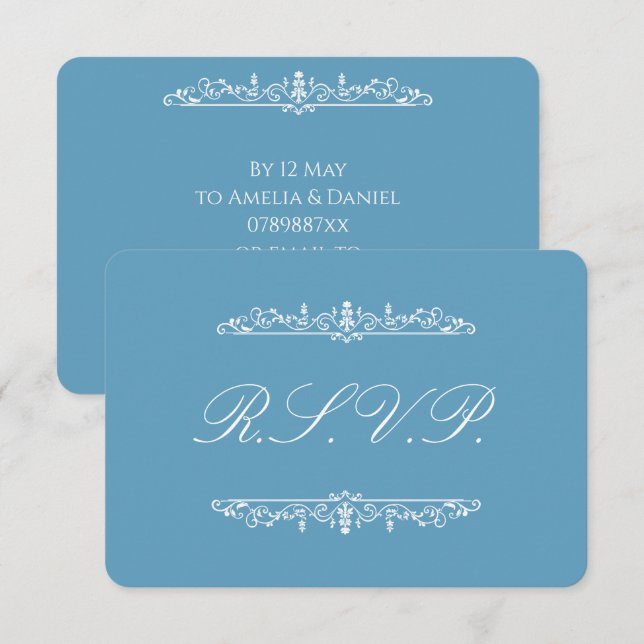 Azul Regencia RSVP (Anverso / Reverso)