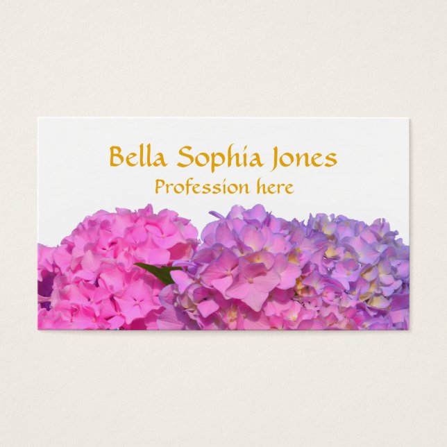 Azul rosa Hydrangeas flores púrpura elegantes (Frente)