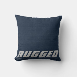Azul RUGGED Cojín decorativo masculino fuerte