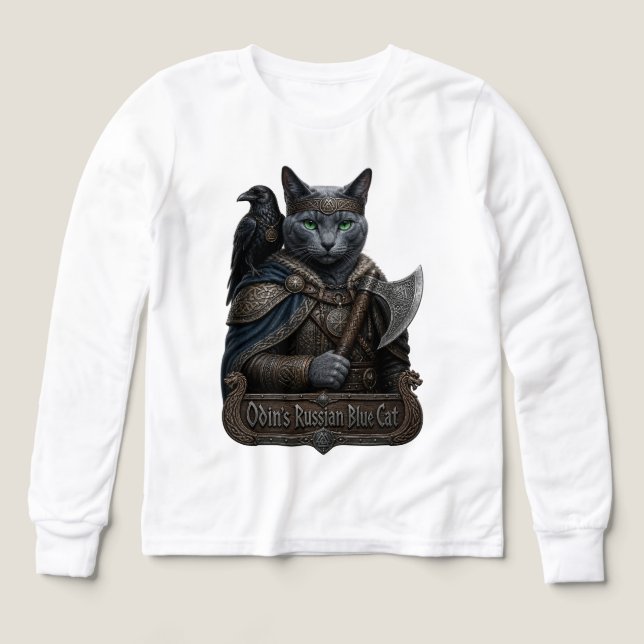 Azul Ruso Gato Noble Odin (Diseño frontal)