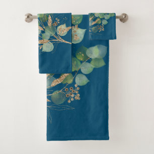 AZUL SAGE EUCALYPTUS TOALLA DE BAÑO CONJUNTO