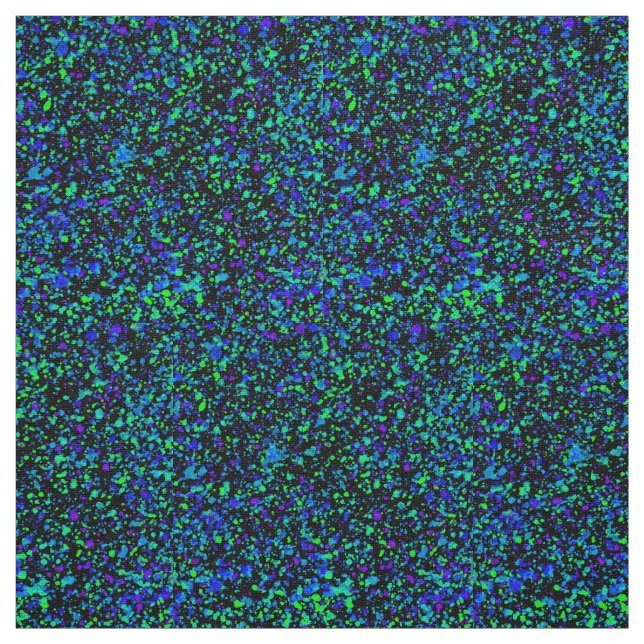 Azul salpicado - Tela de lino marfil (Retal)