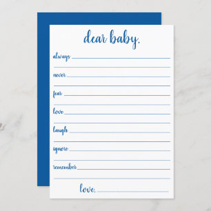 Azul simple, bebé   Tarjeta Cerulean Keepsake