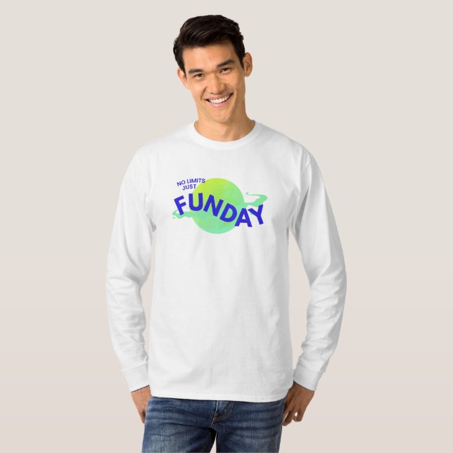 Azul Sin Límites Solo Camiseta Funday Long Sleeve (Anverso completo)