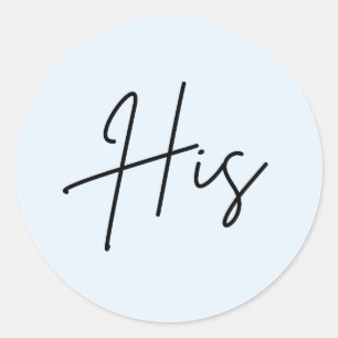 Azul Su para boda pegatina de bolso de bienvenida