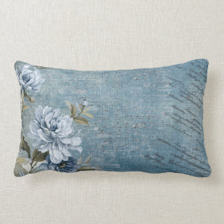 Azul suave y Cojín decorativo de Rosas