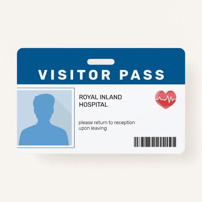 Azul | Tarjeta de identificación de pases para vis (Anverso)