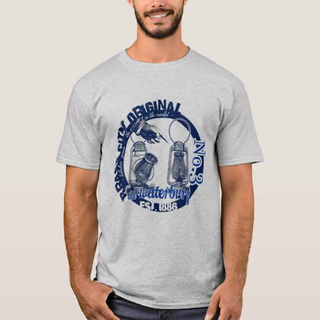 AZUL tubular de la camisa de la linterna de la (Anverso)