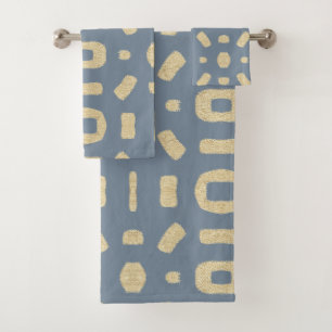 Azul turbio como tela de barro africana Kuba Kente