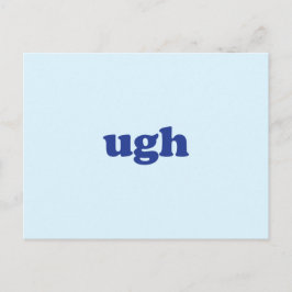 azul "ugh", postal azul claro