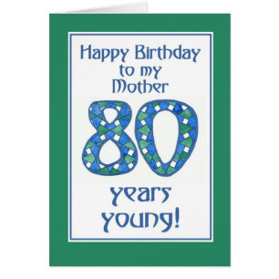 Azul, verde, 80.o cumpleaños del blanco para la