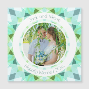 Azul verde cuarto aniversario Boda Keepsake Gift