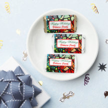 Azul verde de vidrio templado navidades