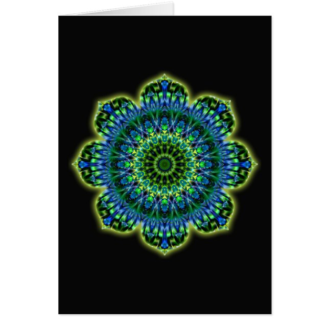azul verde Mandala | negro (Frente)