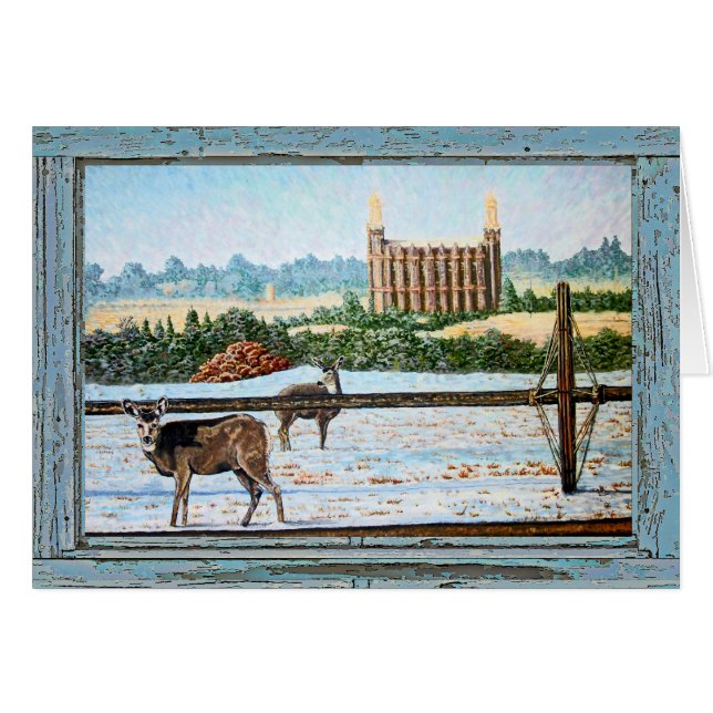 Azul viejo del templo de la ventana (Anverso (Horizontal))