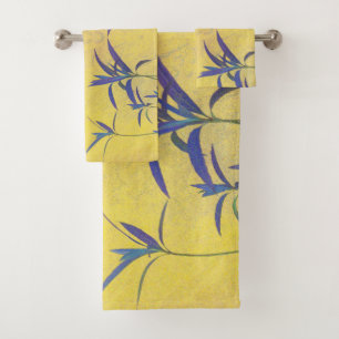 Azul y amarillo rústicos
