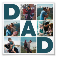 Azul y blanco 6 Collage de fotos papá Foto Ampliac