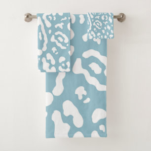 Azul y Blanco Chic Guepardo Leopardo Estampado Ani