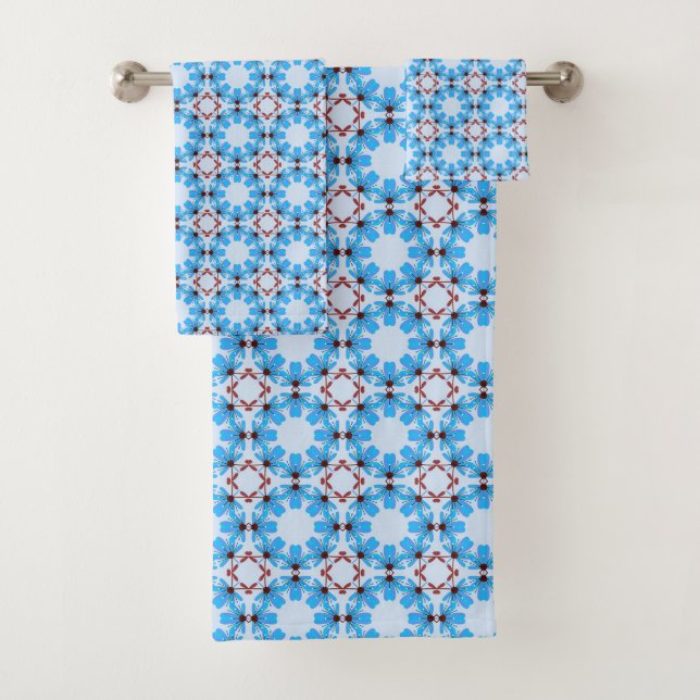 Azul y blanco con estampado geométrico  (In situ)