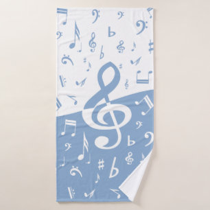 Azul y blanco de cielo de la onda del Clef agudo