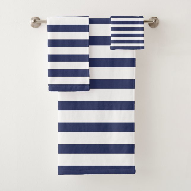 Azul Y Blanco De La Marina Moderna A Tiras (In situ)