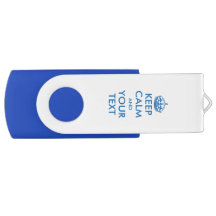 Azul y blanco mantienen la unidad flash USB girato