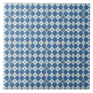 Azul y blanco Patrón Azulejo mediterráneo