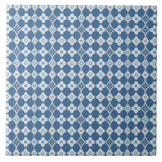Azul y blanco Patrón Azulejo mediterráneo