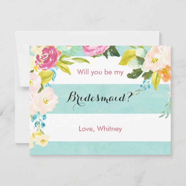 Azul y blanco serán mi tarjeta de novia (Anverso)