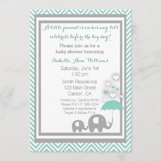 Azul y gris de la invitación de Baby Shower del