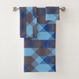 Azul y gris geométrico
