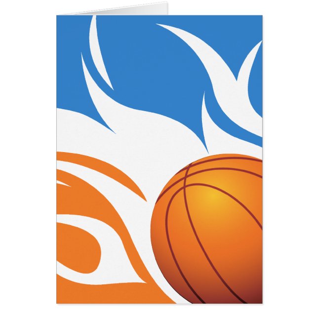 Azul y naranja llameantes del baloncesto (Frente)