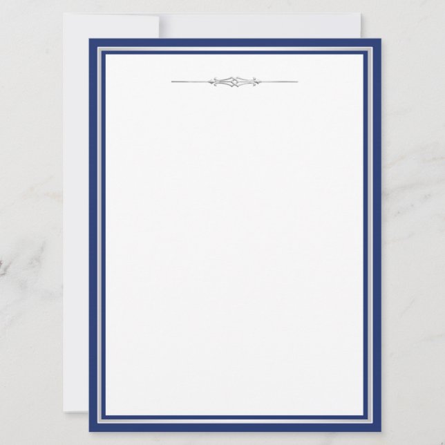 Azul y Plata Elegantes (Anverso)