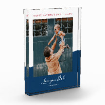 Azul y Rojo | Regalo de Foto del Día del Padre Mod