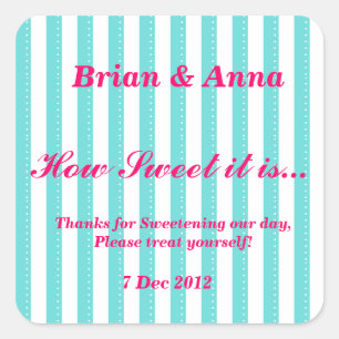 azul y rosas fuertes cómo pegatina dulce