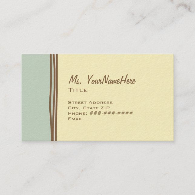 Azul y tarjeta de visita de la flor de Brown (Anverso)