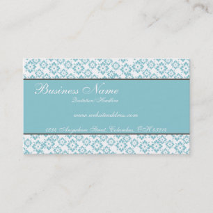 Azul y tarjetas de visita elegantes decorativas de