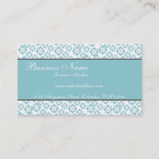 Azul y tarjetas de visita elegantes decorativas de