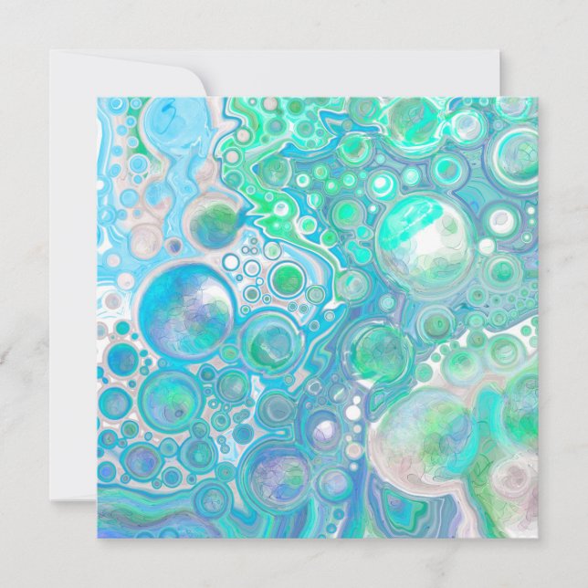 Azul y verde de vidrio marino personalizado (Anverso)