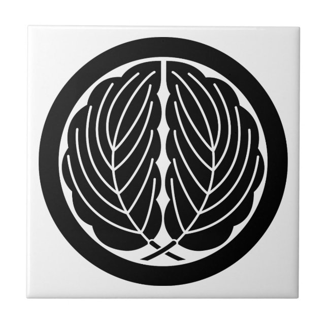 AZULEJO 丸に抱き柏 (Frente)