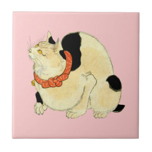 Azulejo 日本猫, gato japonés del 国芳, Kuniyoshi, Ukiyo-e