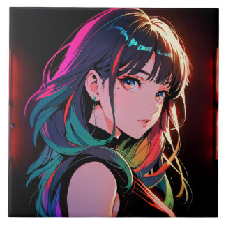 Azulejo 煌霞の少女【Radiant Haze Girl】セラミックタイル