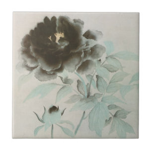 Azulejo 牡丹, Peony del 速水御舟, Gyoshū, arte de Jpanese