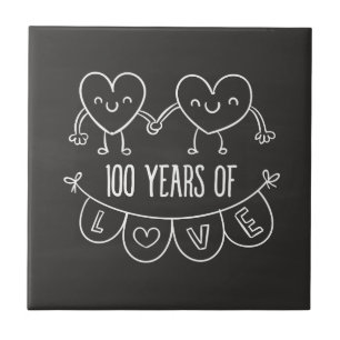 Azulejo 100° Aniversario Regalo Corazones de Marcha de Put