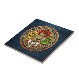 Azulejo [100] Dorje Mandala doble tibetano