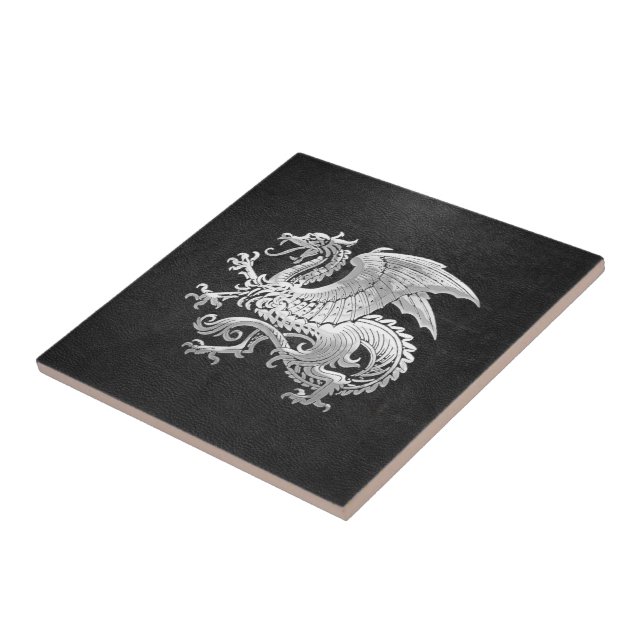 Azulejo [100] Dragón islandés, Landvttir [Silver] (Lado)