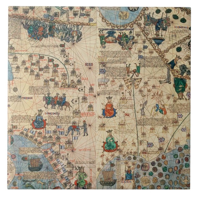 Azulejo 131-0058260/1 atlas catalán: Detalle de Asia, por (Frente)
