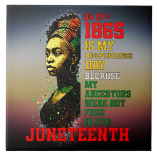 Azulejo 18 de junio de 1865 Día Panafricano de Mi Independ