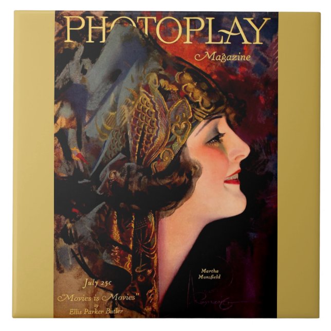 Azulejo 1920 Portada de la revista Photoplay (Frente)