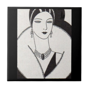 Azulejo 1928 mujer decoradora de arte